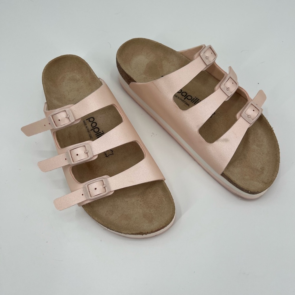 Birkenstock Papillio Florida Womens Sandal Icy Metallic Light Rose Size 39 •US 8